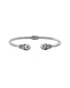 Samuel B. Silver 7mm Pearl Cable Bangle Bracelet