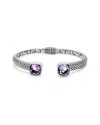 Samuel B. Silver 8.00 Ct. Tw. Amethyst Bangle Bracelet