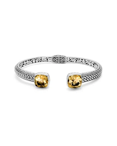 Samuel B. Silver 8.00 Ct. Tw. Citrine Bangle Bracelet In Metallic