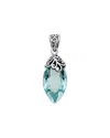 Samuel B. Silver 8.00 Ct. Tw. Green Quartz Pendant