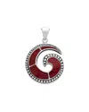 Samuel B. Silver 8.15 Ct. Tw. Coral G Shape Pendant
