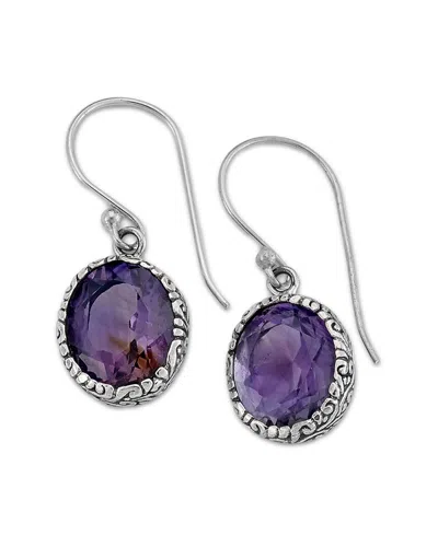 Samuel B. Silver 9.00 Ct. Tw. Amethyst Earrings