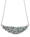 Samuel B. Silver 9.74 Ct. Tw. Opal Necklace In Green
