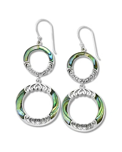 SAMUEL B. SAMUEL B. SILVER ABALONE DROP EARRINGS