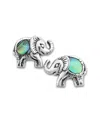 Samuel B. Silver Abalone Elephant Studs In Multi
