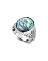 Samuel B. Sterling Silver Oval Abalone Ring
