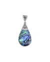 Samuel B. Silver Abalone Pendant In Silver