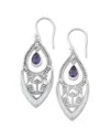 Samuel B. Ss Amethyst And Mother Of Pearl Dangle Earrings In Metallic