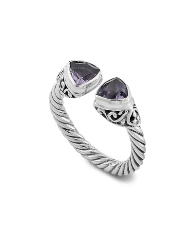 Samuel B. Silver Amethyst Bypass Ring