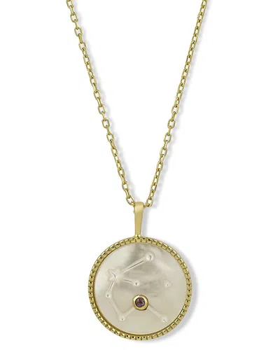 Samuel B. Silver & 18k 0.10 Ct. Tw. Amethyst & Pearl Necklace