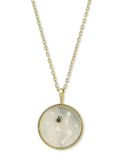 Samuel B. Silver & 18k 0.10 Ct. Tw. Lapis & Pearl Necklace