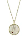 Samuel B. Silver & 18k 0.10 Ct. Tw. Ruby & Pearl Necklace In Gold