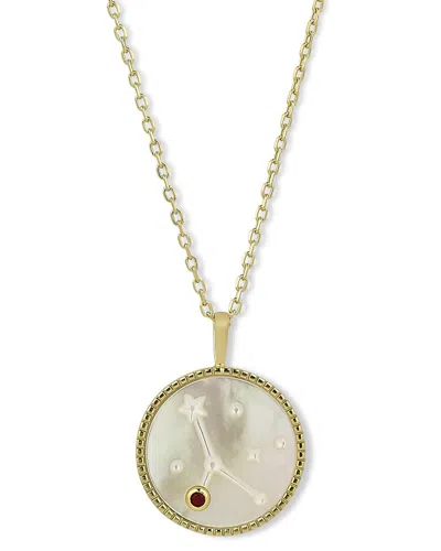 Samuel B. Silver & 18k 0.10 Ct. Tw. Ruby & Pearl Necklace