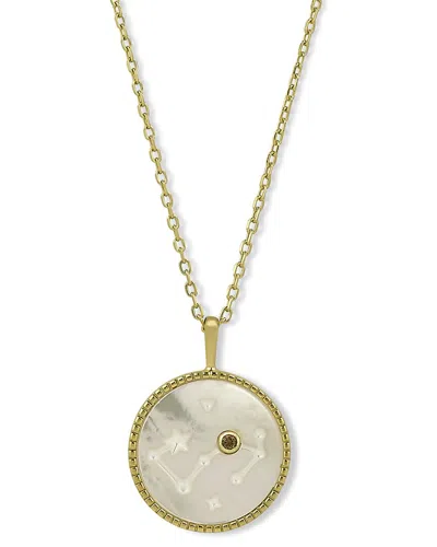 Samuel B. Silver & 18k 0.10 Ct. Tw. Smoky Quartz & Pearl Necklace