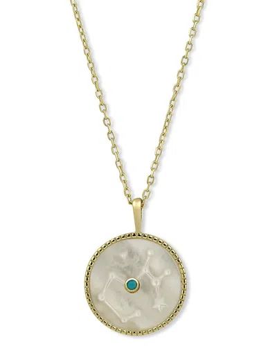Samuel B. Silver & 18k 0.10 Ct. Tw. Turquoise & Pearl Necklace