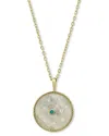 Samuel B. Silver & 18k 0.10 Ct. Tw. Turquoise & Pearl Necklace In Gold