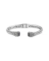 Samuel B. Silver & 18k 0.40 Ct. Tw. Blue Sapphire Bracelet In Metallic