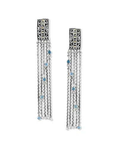 Samuel B. Silver & 18k 0.40 Ct. Tw. Blue Topaz Earrings