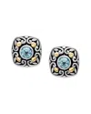 Samuel B. Silver & 18k 0.62 Ct. Tw. Blue Topaz Earrings