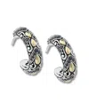 Samuel B. Silver & 18k 0.65 Ct. Tw. White Topaz Earrings In Metallic