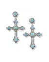 Samuel B. Silver & 18k 0.85 Ct. Tw. Sleeping Beauty Turquoise Earrings
