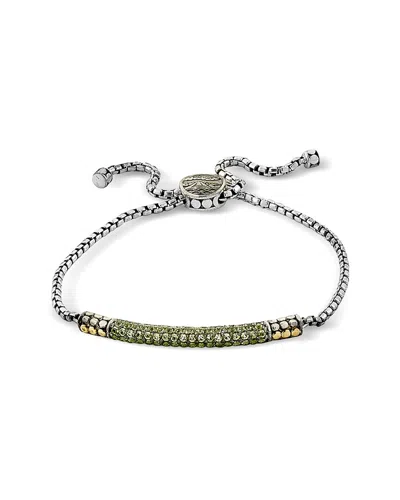 Samuel B. Silver & 18k 0.94 Ct. Tw. Peridot Bracelet