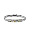Samuel B. Silver & 18k 1.20 Ct. Tw. Citrine Bracelet In Silver