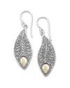 Samuel B. Silver & 18k 1.30 Ct. Tw. Earrings In Metallic
