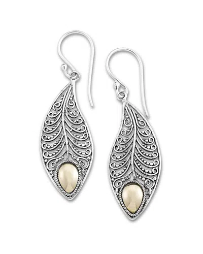 SAMUEL B. SAMUEL B. SILVER & 18K 1.30 CT. TW. EARRINGS
