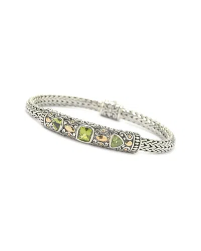 SAMUEL B. SAMUEL B. SILVER & 18K 1.55 CT. TW. AMETHYST BRACELET
