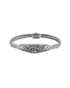 Samuel B. Silver & 18k 1.65 Ct. Tw. Amethyst Bracelet In Metallic