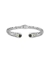 Samuel B. Silver & 18k 1.76 Ct. Tw. Onyx Bracelet In Silver