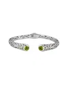 Samuel B. Silver & 18k 1.76 Ct. Tw. Peridot Bracelet In Silver