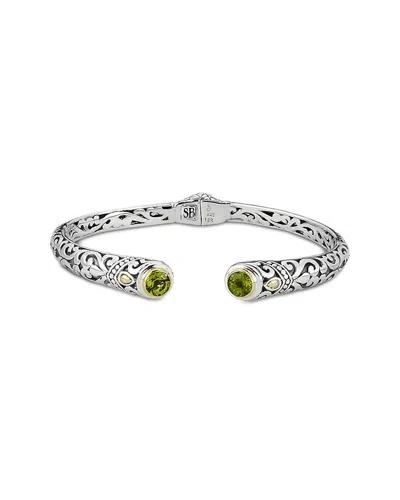 SAMUEL B. SAMUEL B. SILVER & 18K 1.76 CT. TW. PERIDOT BRACELET