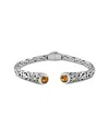 Samuel B. Silver & 18k 1.80 Ct. Tw. Citrine Bracelet In Silver