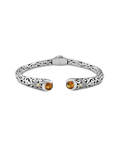 SAMUEL B. SAMUEL B. SILVER & 18K 1.80 CT. TW. CITRINE BRACELET