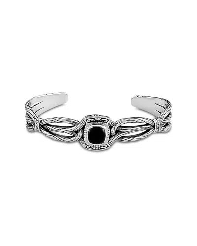 Samuel B. Silver & 18k 2.00 Ct. Tw. Onyx Bracelet