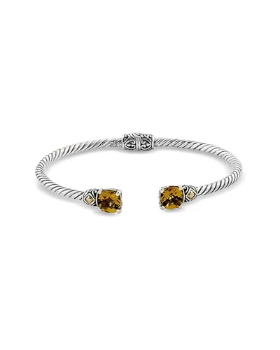 Samuel B. Silver & 18k 2.50 Ct. Tw. Citrine Bracelet