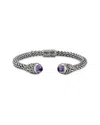 Samuel B. Silver & 18k 3.00 Ct. Tw. Amethyst Bracelet In Silver