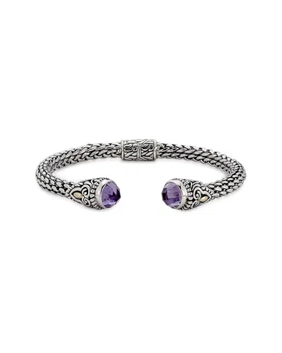 Samuel B. Silver & 18k 3.00 Ct. Tw. Amethyst Bracelet