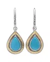 Samuel B. Silver & 18k 3.00 Ct. Tw. Sleeping Beauty Earrings In Multi