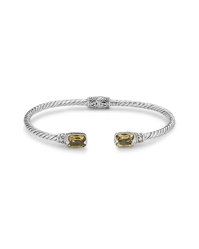 Samuel B. Silver & 18k 3.25 Ct. Tw. Citrine Bracelet