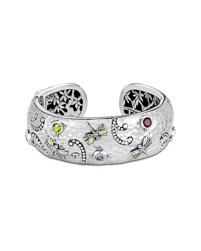 SAMUEL B. SAMUEL B. SILVER & 18K 3.30 CT. TW. GEMSTONE BRACELET