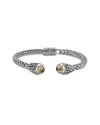 Samuel B. Silver & 18k 4.00 Ct. Tw. Citrine Bracelet In Silver