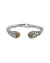 Samuel B. Silver & 18k 5.00 Ct. Tw. Citrine Bracelet In Metallic