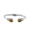 Samuel B. Silver & 18k 5.00 Ct. Tw. Citrine Bracelet In Silver
