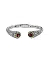 Samuel B. Silver & 18k 5.00 Ct. Tw. Garnet Bracelet In Metallic