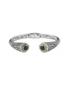 Samuel B. Silver & 18k 5.00 Ct. Tw. Onyx Bracelet In Silver