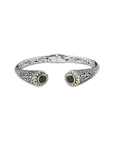 SAMUEL B. SAMUEL B. SILVER & 18K 5.00 CT. TW. ONYX BRACELET