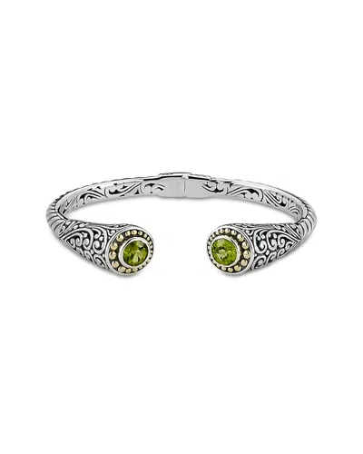 SAMUEL B. SAMUEL B. SILVER & 18K 5.00 CT. TW. PERIDOT BRACELET